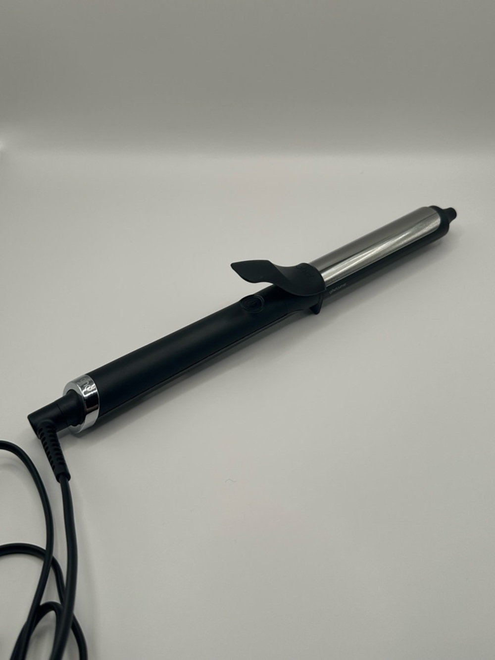 ghd Metallic Silver and Black Curling Iron